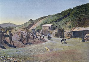 Nickelminen an der Ostküste von Neukaledonien, graviert von Gillot, ca. 1900 von French School