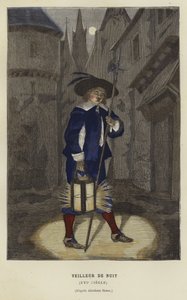 Nachtwächter, 16. Jahrhundert von French School