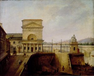 Normandie-Barriere, nahe der Iena-Brücke, vor 1860 von French School