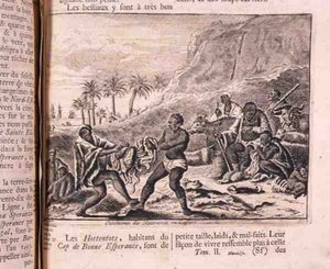 Ökonomie der Hottentotten oder Kaffern, aus Johann Albert Mandelso