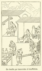 On emaille par immersion et insufflation von French School