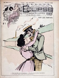 Auf den Befestigungen: Böser Junge (Schläger) und seine Freundin - Titelbild Die Eclipse vom 16.02.1899 von French School