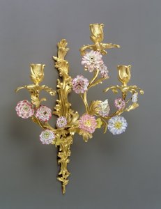 Ein Paar Louis XV Dreizack-Wandleuchter, ca. 1750