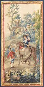 Eines von einem Paar Louis XVI pastorale Wandteppiche, Aubusson, ca. 1775 von French School