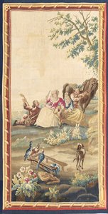 Eine von einem Paar Louis XVI pastorale Tapisserien, Aubusson, ca. 1775 von French School