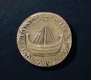 Eines der ältesten erhaltenen Siegel der Stadt Paris, ca. 1210