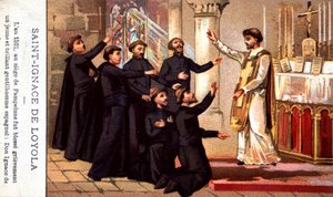 Ursprung der Gesellschaft Jesu, genehmigt von Papst Paul III. am 27. Dezember von French School