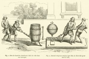 Otto von Guericke versucht, ein Vakuum in einem Fass zu erzeugen, Zweites Gefäß, das von Otto von Guericke verwendet wird, um ein Vakuum zu erzeugen