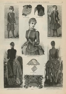 Seite aus La Mode Illustrée, 1885 von French School