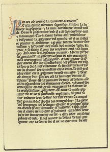 Seite aus Papst Gregors Reflexionen über das Buch Hiob von French School