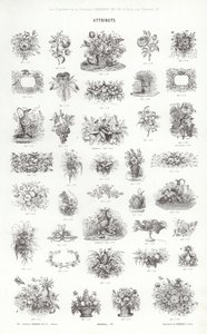 Seite aus Vignettes Typographiques (Gravur) von French School