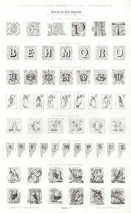 Seite aus Vignettes Typographiques von French School