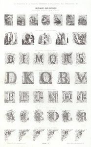 Seite aus Vignettes Typographiques von French School