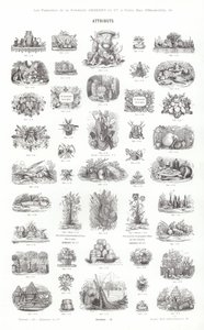Seite aus Vignettes Typographiques von French School