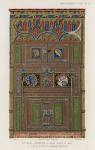 Bemalter Eichenschrank im Rathaus von Lüneburg von French School