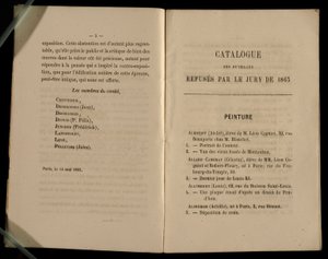 Malereikapitel, aus dem Salon des Refuses, 1863