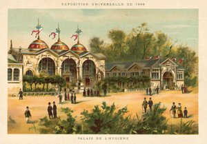 Palast der Hygiene, Weltausstellung 1889, Paris von French School