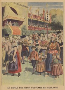 Parade traditioneller Kostüme in den Niederlanden von French School
