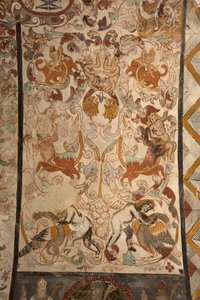 Pfarrkirche (Església de la Mare de Déu de Solers). Innenraum. Die Kirchenschiffe. Wandmalereien. Detail. 16. Jahrhundert (?).
