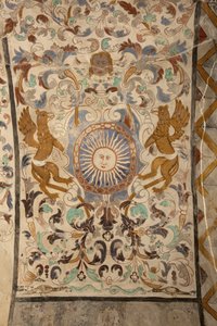Pfarrkirche Església de la Mare de Déu de Solers. Innenraum. Die Kirchenschiffe. Wandmalereien. (Detail). 16. Jahrhundert. von French School