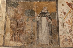 Pfarrkirche (Església de la Mare de Déu de Solers). Innenraum. Die Schiffe. Wandmalereien. Detail. 16. Jahrhundert (?). von French School