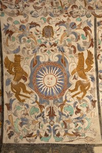Pfarrkirche (Església de la Mare de Déu de Solers). Innenraum. Die Schiffe. Wandmalereien. Detail. 16. Jahrhundert (?). von French School