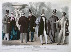 Pariser Modeplatte für Le Progres, Juni 1864