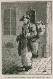 Pariser Typen, Charles Minart, Straßenmusiker (nach Ingouf) von French School