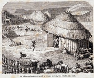 Pariser Siedler könnten ein Haus, eine Familie, ein Vermögen haben (gallische Bewohner von Lutetia) - in „Paris durch die Jahrhunderte“