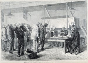 Parlamentswahlen: ein Wahllokal in Beauce - in „Le Monde Illustré“, März 1876