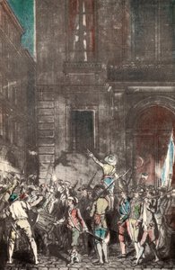 Patrouillen der Pariser während der Französischen Revolution von French School