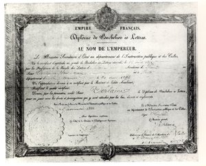 Paul Verlaines Baccalauréat, 1862 von French School