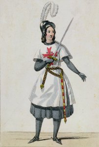 Pauline Garcia-Viardot (1821-1910) in der Rolle des Tancredi in der Oper von Gioacchino Rossini (1792-1868) im Théâtre Italien, Paris