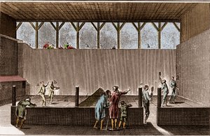 Paulmerie - Spiel von Palm und Schneeschuhen - Jeu de Paume kurz - „La Grande Encyclopedie, ou Dictionnaire Raisonne des Sciences, des Arts et des Metiers“ von Denis Diderot und Jean d