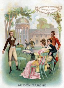 Empire-Periode: Malmaison. Chromolithographie „Au Bon Marché“ um 1890.