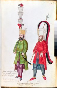 Persische Janitscharen, 1513 (Aquarell auf Papier) von French School