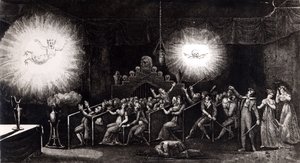 Phantasmagorie, aus Memoires Recreatifs Scientifiques et Anecdotiques von Etienne Gaspard Robertson, Paris, 1831 von French School