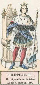 Philipp der Schöne, 46. König, bestieg den Thron 1285, gestorben 1314 von French School