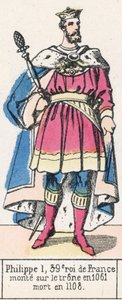 Philipp I., 39. König von Frankreich, bestieg den Thron 1061, gestorben 1108 von French School