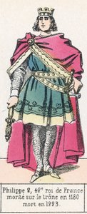 Philipp II., 42. König von Frankreich, bestieg den Thron 1180, gestorben 1223 von French School