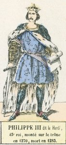 Philipp III. der Kühne, 45. König, bestieg den Thron 1270, gestorben 1285 von French School
