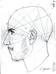 Phrenologische Studie, aus einem Manuskript von Doktor Philippe Jean Pelletan von French School