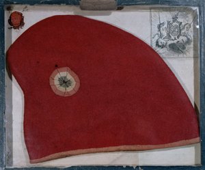 Phrygische Mütze mit einer rot-weiß-blauen Kokarde aus der Zeit der Französischen Revolution von French School