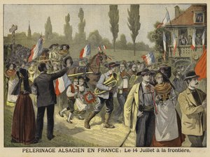 Wallfahrt der Elsässer nach Frankreich, 14. Juli 1897 von French School