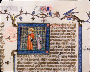 Pilger von Santiago de Compostela, Detail eines historierten Initials von French School