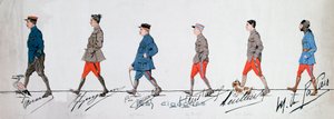 Piloten des Geschwaders „Die Störche“ während des Ersten Weltkriegs. Paris. Museum der Zwei Weltkriege von French School
