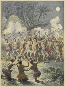 Pilou, traditioneller Kanak-Tanz, Neukaledonien von French School