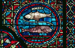 Fische (aus dem Tierkreisfenster) von French School