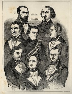 Wahlplakat 1848 - Französische republikanische Politiker