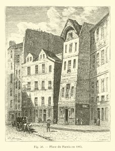 Place du Parvis im Jahr 1865 von French School